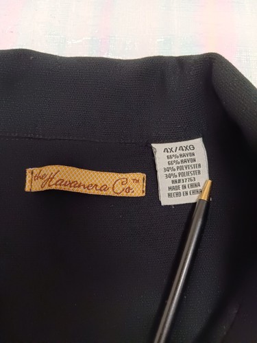 The Havanera Co Mens Black White 4XL Short Sleeve Button Up Shirt Sailing Palms - Picture 9 of 11