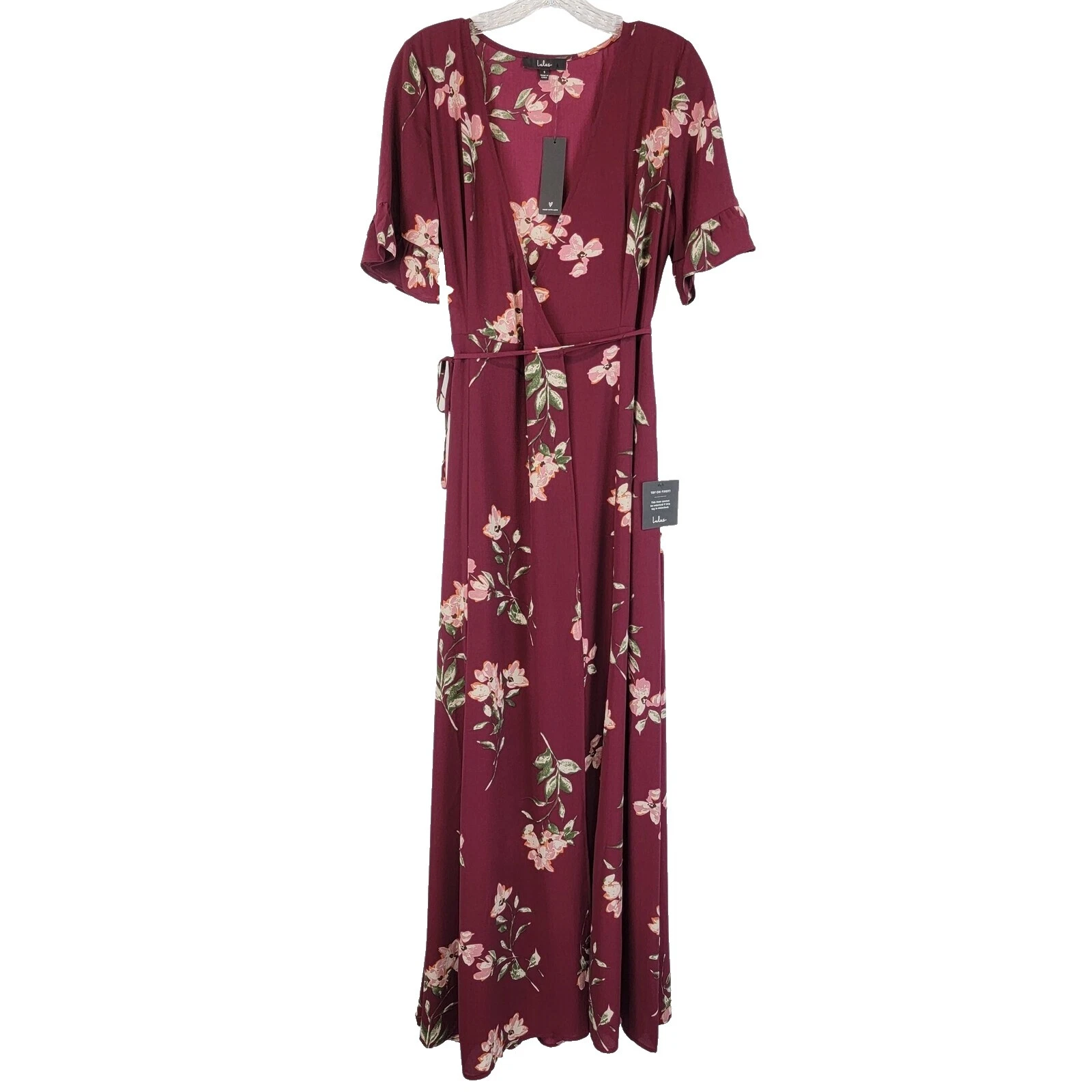 Short Sleeve Casual Long Floral Maxi Dresses for Women