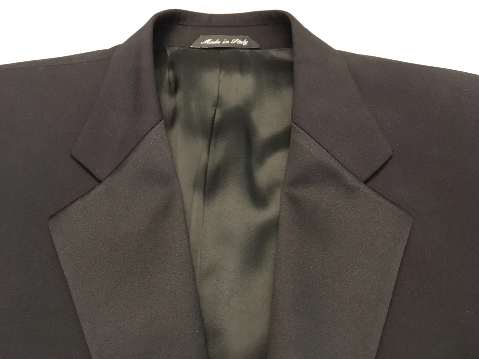 Zanieri Of Italy Black One Button Wool Tuxedo/Pleated Pants (42R)  - Image 4 of 4