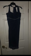 David’s Bridal Dress Size 10 Formal Prom Bridesmaids Blue