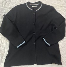 EXCLUSIVELY MISOOK Black Ladies Blazer Jacket Top Mandarin Collar Size -XL