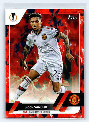 2022-23 Topps UCC Flagship 186 Jadon Sancho (Manchester United) Red Inferno