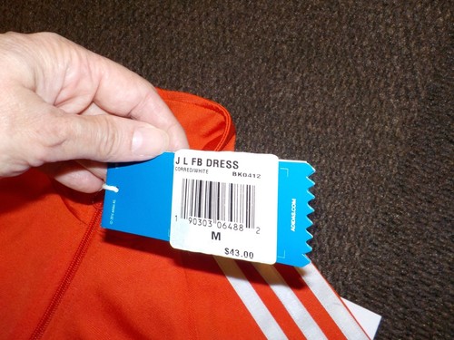 Youth Girls Size Med 11/12 Adidas Track Tennis Dress Co Red/White BK0412 NEW NWT - Picture 3 of 8