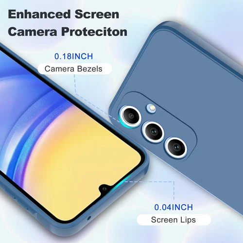 For Samsung Galaxy A05 A15 A25 A55 5G Silicone TPU Soft Phone Case Tempered film - Picture 16 of 47