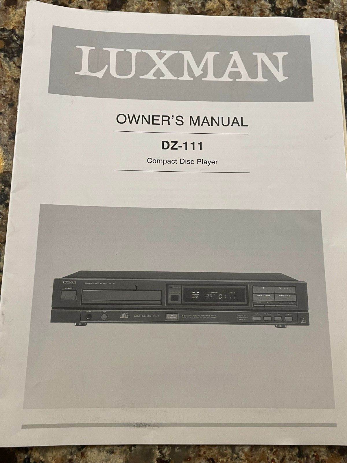 OEM LUXMAN DZ-111 OWNERS MANUAL