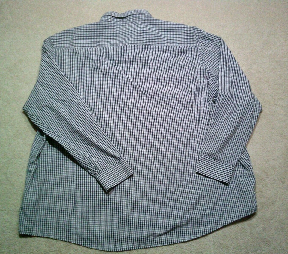 St Louis Cardinals Button Up Shirt Mens 5XL Blue Check Antigua - Image 2 of 4
