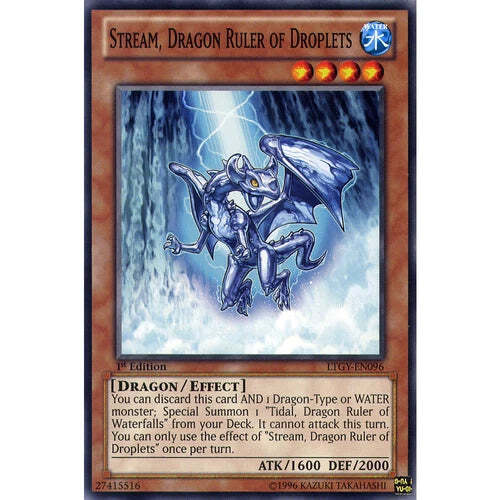 Stream, Dragon Ruler of Droplets - LTGY-EN096 - Common - Mixed Editions - YuGiOh - Picture 1 of 4