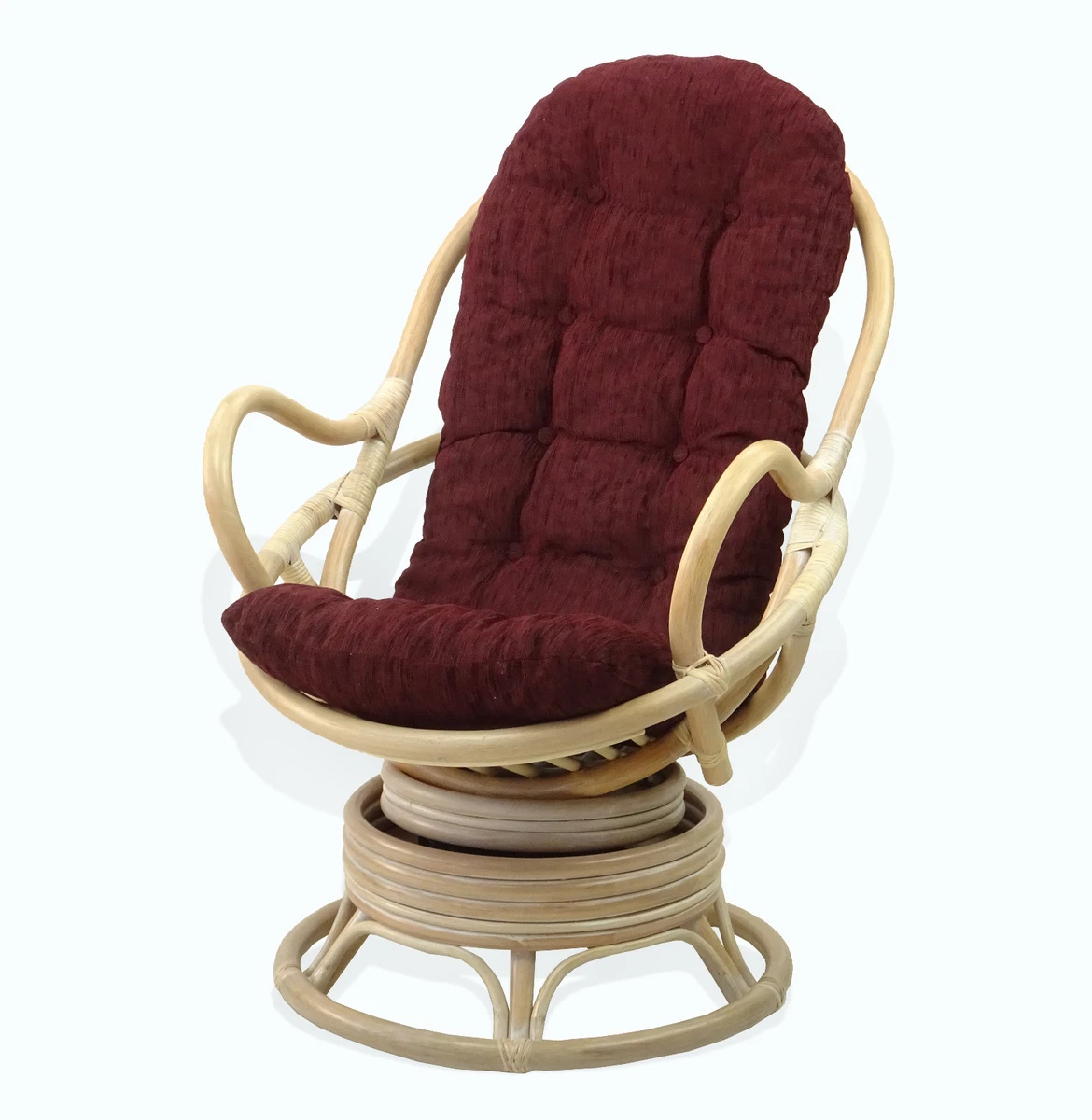 Used rattan swivel online chair