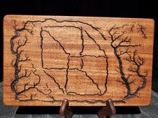 Dragonfire - Lichenberg Fractal wood burning. Wall art on Mohogany wood.