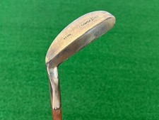 RARE PowerBilt Golf 42HB PUTTER Right Handed Hickory Wood Heel Shafted Leather