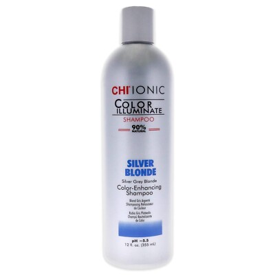 Chi Ionic Color Illuminate Silver Blonde Color Enhancing Shampoo 12 oz (Sealed)
