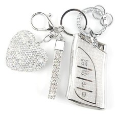 Key Fob Cover with Diamond Keychain Car Key Holder Case Compatible with Lexus...