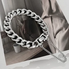 Ins style alloy personalized hip-hop bracelet simple and atmospheric metal chain
