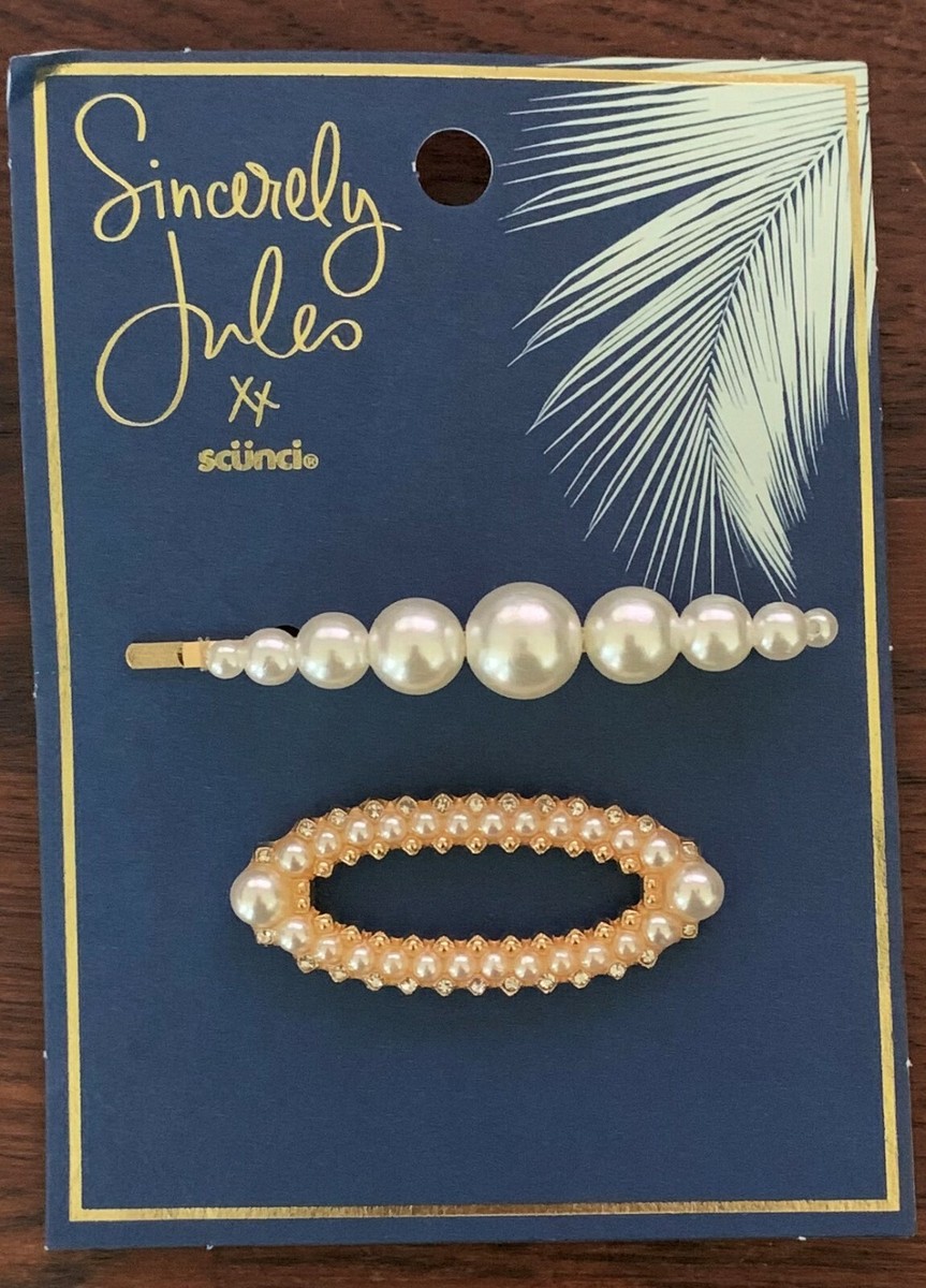 Sincerely Jules by Scunci Pearl/Gold Barette Bobby Pins  display picture 3