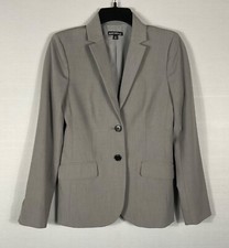 J.Crew Mercantile Schoolboy Blazer Womens Sz 2 Gray Heather 2 Buttons Jacket