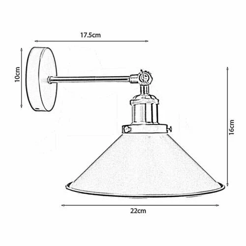 Vintage Wandleuchte Retro Wandleuchte Rost Farbe E27 Industriell Leuchte - Bild 2 von 4