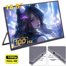 18.5" 100Hz Portable Laptop Monitor 1080P Laptop Monitor USB C Gaming Display US