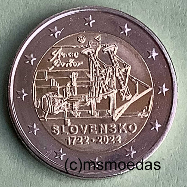 Slowakei 2 Euro Gedenkmünze 2022 Dampfmaschine Euromünze commemorative coin