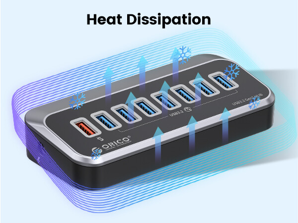 ORICO 4-Port USB 3.0 Hub with 1.64ft USB-C Cable and USB-A Adapter  