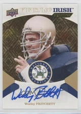 2017 Notre Dame 1988 Championship Fighting Irish Signatures Wes Pritchett Auto