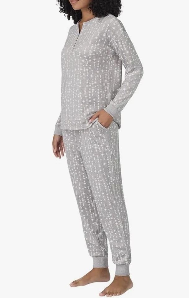 Juego de ropa de dormir Nautica para mujer de 2 piezas, nuevo con etiquetas, polar elástico sedoso, pijama XS, salón Foto 2 de 4