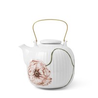 KäHler Design - Teekanne HammershøI Poppy Porzellan Teapot Mit Mohnblumen 1,2 L