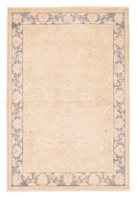 Traditional Light Khaki 4'0'' x 5'9'' Hand-knotted Oriental Carpet Wool Area Rug