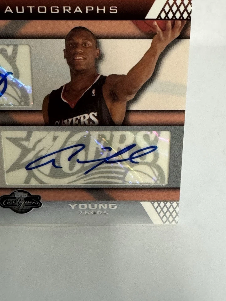 2007 Topps Co-Signers Dual Auto Andre Iguodala Thaddeus Young Philadelphia 76ers - Image 4 of 4