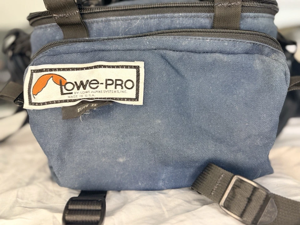 复古 Lowe-Pro Elite II 相机包 美国制造衬垫帆布单肩包 — 第 4/4 张图片