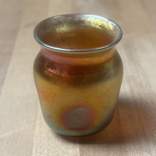 Signed L.C.T. Louis Comfort Tiffany Favrile Glass Cabinet Vase #501