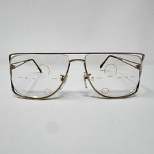 Vintage 1970s Tura 444 GLD Gold Oversized Eyeglass Frames 60-15-143 New