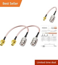 2 Pack 6 Inch SMA Female to UHF SO-239 Female Antenna Cables for Ham Radios
