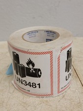 Uline Air Labels - Lithium Battery Handling, UN 3481, 4 5 8 x 5"