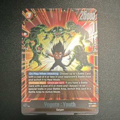 Bandai Dragon Ball Super Vegeta: Youth SR Foil FB08-092 Destroyer Kings EN