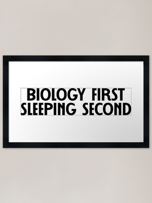 Biologie Erster Schlaf Zweiter Rahmen Gerahmtes Wandbild Poster Leinwanddruck Bild