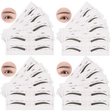 128 PCS Eyebrow Stencil 4 Styles Eyebrow Shaping Stickers Adjustable Eyebrow Gro