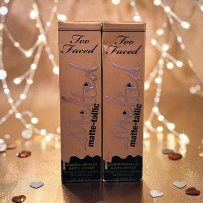 2) Too Faced Melted Matte-tallic Metallic Matte Lipstick Pillow Talk - Pack of 2