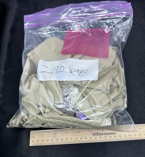 Huge Lot of 40 Mixed Drawstring Jewelry Bags from JTV Vintage Estate Find
