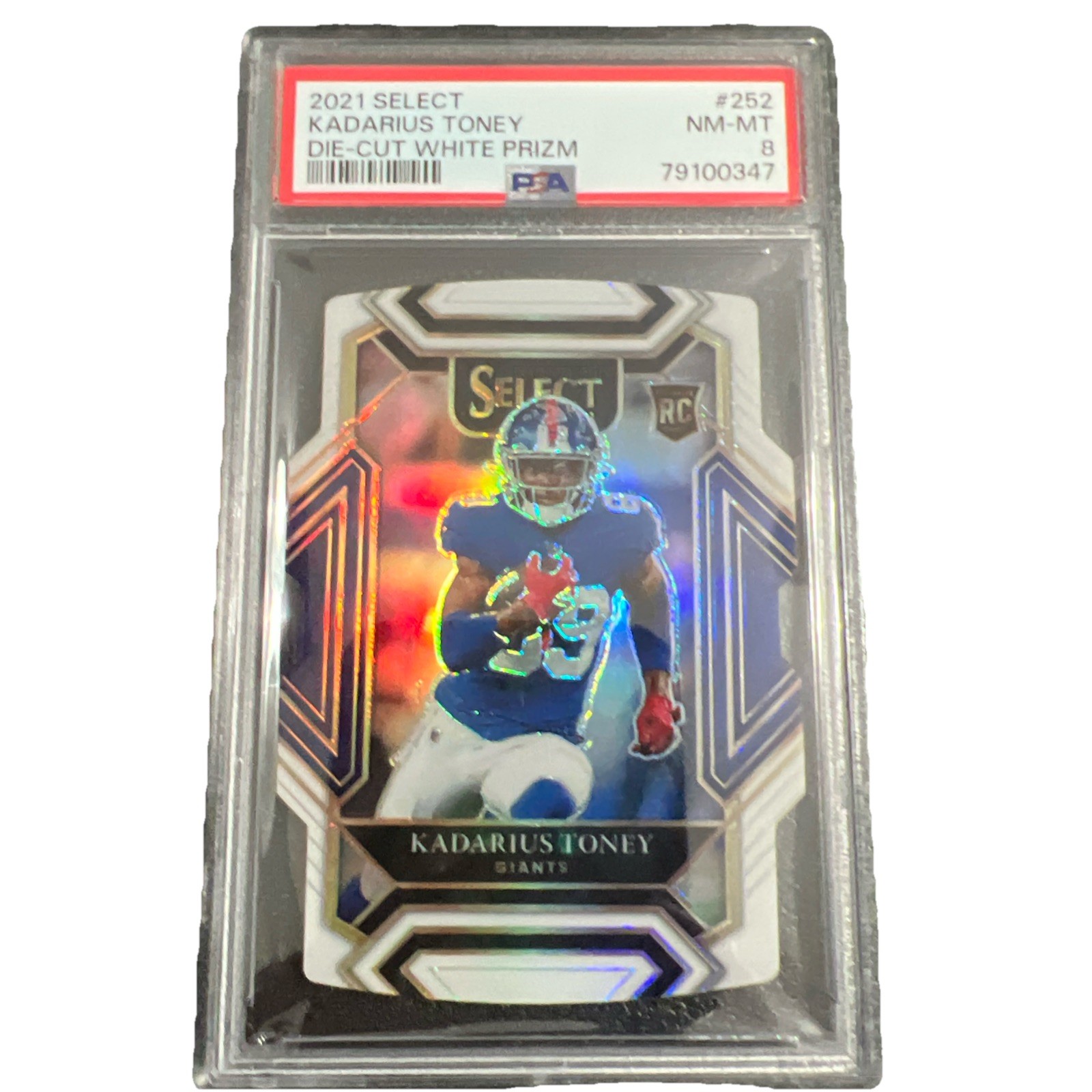 2021 Panini Select Kadarius Toney Club Level White Prizm Die-Cut RC SP /99 NYG