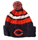 New Era NFL Beanie Mütze Chicago Bears Damen gestreift Bommel orange/marine/weiß OS