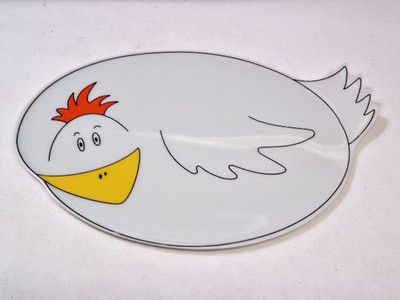 KAHLA, Germany - Servierplatte - Dekor: ''Huhn''