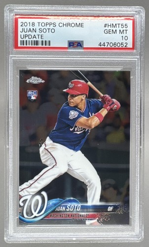 44706052 Juan Soto 2018 Topps Chrome Update #HMT55 Rookie RC PSA 10