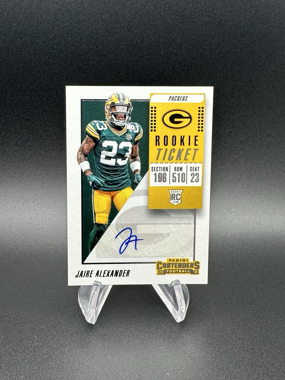 Jaire Alexander 2018 Panini Contenders RC Rookie Ticket Auto #153 Packers Eagles