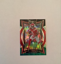 2024 Panini Select - Concourse Xavier Worthy #32 Black & Green Shock Prizm (RC)