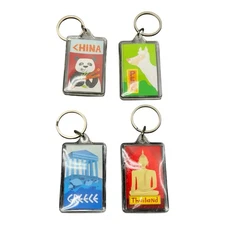 Highlights TOP SECRET Adventures Key Chains Greece Thailand China Peru Lot of 4