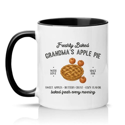 Frisch gebacken Omas Apfelkuchen Damen Keramiktasse Backen Großeltern Geschenk
