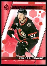 2022-23 SP Authentic #180 Cole Reinhardt Limited Red