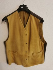 Echte Hirschlederweste mit Taschen Gr. 52 - u...