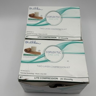 2 - Milliken Coflex TLC Zinc Lite Two-Layer Compression Kit 4'' 20-30mmHg Bandage