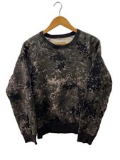 WACKO MARIA Raglan Sweatshirt L Cotton Gray Camouflage